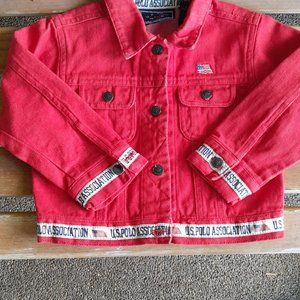Vintage US Polo Association Red Jean Jacket